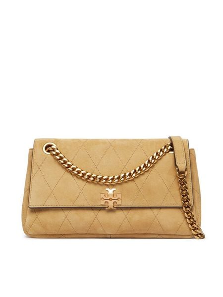 Tory Burch Torebka 183355 Beżowy. Brązowe torebki klasyczne Tory Burch, bez wzorów, ze skóry, bez dodatków. Za 2,384.00 zł.