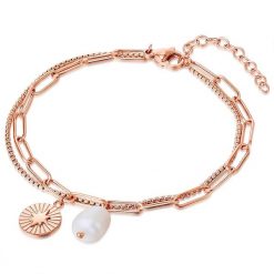 Valero Pearls Stal nierdzewna Perła hodowlana słodkowodna Bransoletki 1 ct Damski. Białe bransoletki Valero Pearls, z perłą, ze stali. Za 299.99 zł.