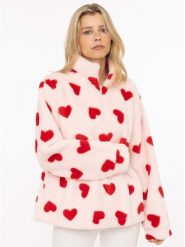 Zwillingsherz Bluza polarowa "Herzi" w kolorze jasnoróżowym rozmiar: L. Różowe bluzy sportowe Zwillingsherz, l, bez wzorów, z polaru, bez kaptura. Za 138.45 zł.
