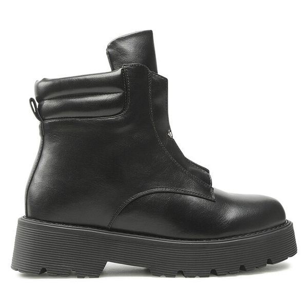 Botki Jenny Fairy. Czarne botki Jenny Fairy, bez wzorów, bez obcasa, na płaskiej podeszwie, bez zapięcia. Za 139.99 zł.