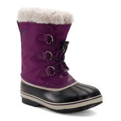 Śniegowce juniorskie Sorel Yoot Pac Nylon Wp. Fioletowe trapery i śniegowce Sorel, z nylonu. Za 289.99 zł.