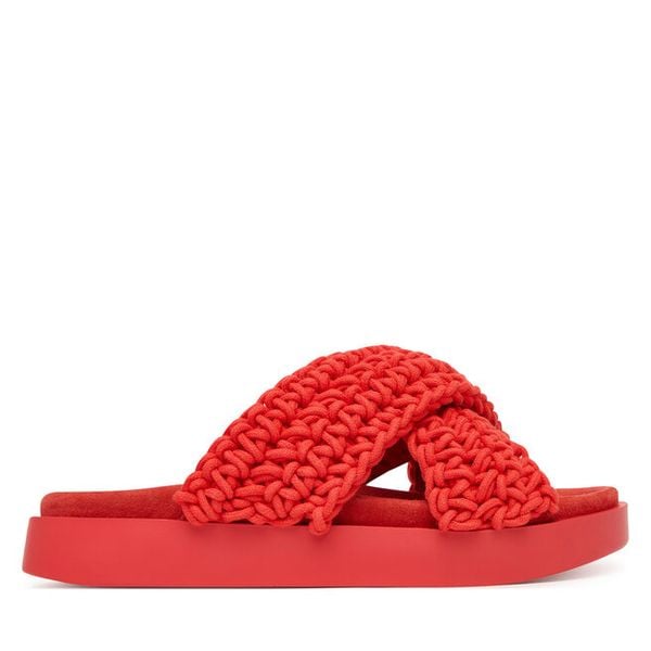 Klapki Inuikii. Czerwone klapki Inuikii, bez wzorów, bez obcasa. Za 859.99 zł.