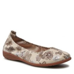 Baleriny Josef Seibel. Brązowe baleriny Josef Seibel, bez wzorów, bez obcasa. Za 309.99 zł.