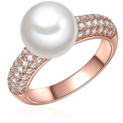Lulu & Jane Pierścionek z Mosiadz w Różowy złoty Pierścionki 1 ct Damski. Czerwone pierścionki Lulu & Jane, z cyrkonią, pozłacane. Za 179.99 zł.