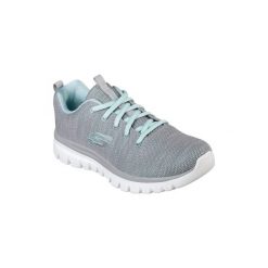 Buty do chodzenia damskie Skechers Graceful Twisted Fortune. Szare obuwie sportowe Skechers, z gumy, bez zapięcia, trekkingowe, Skechers Sport. Za 228.70 zł.