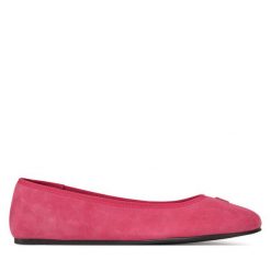 Baleriny Tommy Hilfiger. Czerwone baleriny TOMMY HILFIGER, bez wzorów, bez obcasa. Za 289.99 zł.