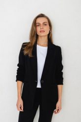 MARYNARKA NANCY CZARNA XS - Flawless. Czarne marynarki i żakiety Flawless, s, bez wzorów, biznesowe. Za 600.00 zł.