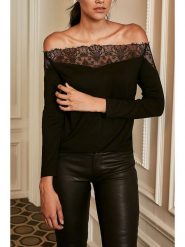 LA Angels Koszulka w kolorze czarnym rozmiar: M. Czarne bluzki LA Angels, m, bez wzorów, z koronki, bez kołnierzyka, bez ramiączek. Za 130.99 zł.