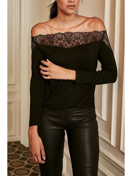 LA Angels Koszulka w kolorze czarnym rozmiar: XL. Czarne bluzki LA Angels, xl, bez wzorów, z koronki, bez kołnierzyka, bez ramiączek. Za 139.87 zł.