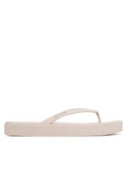 Crocs Japonki Miami Square Flatform Flip 214161 Brązowy. Brązowe klapki Crocs, bez wzorów, z tworzywa sztucznego, bez obcasa. Za 179.99 zł.
