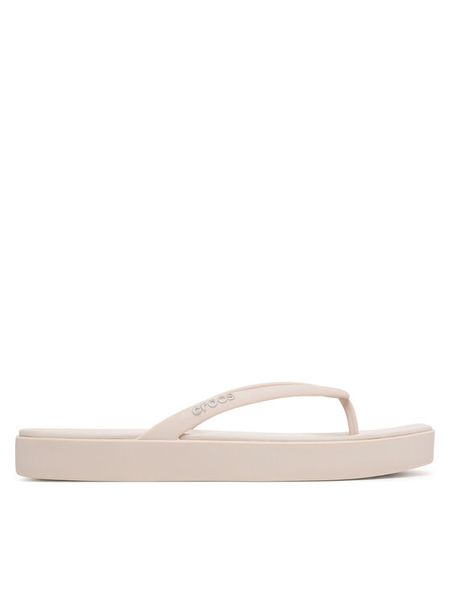 Crocs Japonki Miami Square Flatform Flip 214161 Brązowy. Brązowe klapki Crocs, bez wzorów, z tworzywa sztucznego, bez obcasa. Za 179.99 zł.
