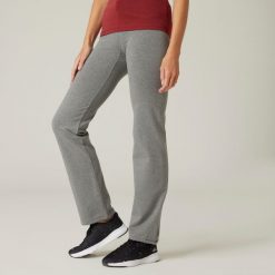Legginsy fitness damskie Domyos. Czarne legginsy DOMYOS, s, bez wzorów, z bawełny. Za 69.99 zł.