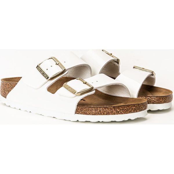 Klapki damskie Birkenstock Arizona BF (1005294). Czerwone klapki Birkenstock, bez wzorów, bez obcasa. Za 349.99 zł.