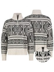 Eight2Nine Sweter w kolorze kremowo-czarnym rozmiar: XS. Brązowe swetry Eight2Nine, xs, bez wzorów, z wełny, bez ramiączek. Za 142.95 zł.