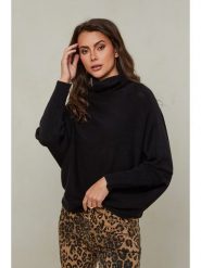 Joséfine Sweter "Karcag" w kolorze czarnym rozmiar: XL. Czarne golfy Joséfine, xl, bez wzorów, z kaszmiru, bez ramiączek. Za 180.49 zł.