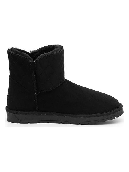 ISLAND BOOT Botki zimowe "Maia" w kolorze czarnym rozmiar: 38. Czarne botki Island Boot, na zimę, bez wzorów, z materiału, bez obcasa, bez zapięcia. Za 145.94 zł.