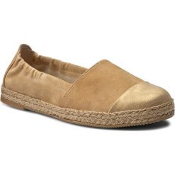 Espadryle BALDACCINI - 945000-J Złoto Brokat/Beż Zamsz. Żółte espadryle Baldaccini, bez wzorów, ze skóry, bez obcasa, na płaskiej podeszwie, bez zapięcia. W wyprzedaży za 149.00 zł.