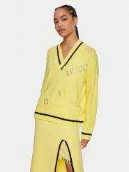 Liu Jo Sweter TF4169 MS55L Żółty Regular Fit. Żółte swetry Liu Jo, l, bez wzorów, z syntetyku, bez ramiączek. Za 399.99 zł.