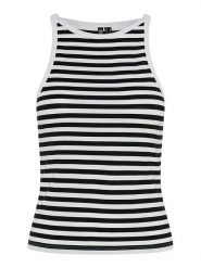 Pieces Top "Jane" w kolorze czarno-białym rozmiar: XL. Białe topy Pieces, xl, bez wzorów, bez kołnierzyka, bez ramiączek. Za 39.49 zł.