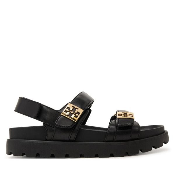 Sandały Tory Burch. Czarne sandały Tory Burch, bez wzorów, sportowe, bez obcasa, na płaskiej podeszwie, bez zapięcia. Za 1,659.00 zł.