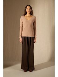 Perfect Cashmere Kaszmirowy sweter "Golipse" w kolorze karmelowym rozmiar: L. Brązowe swetry Perfect Cashmere, l, bez wzorów, z kaszmiru, bez ramiączek. Za 369.99 zł.