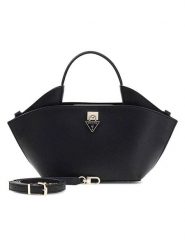 Guess Torebka w kolorze czarnym - 34 x 20 x 10 cm rozmiar: onesize. Czarne torby na ramię Guess, z aplikacjami, z materiału, przez ramię, bez dodatków. Za 383.45 zł.