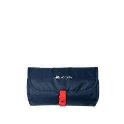 Kosmetyczka turystyczna Nomad Folded granatowa. Czerwone kufry i kosmetyczki VOLVEN, bez wzorów, bez dodatków. Za 69.99 zł.