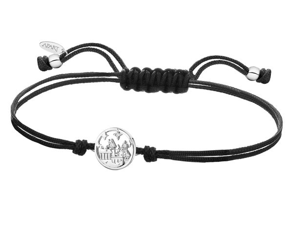 Bransoletka z elementami srebra i cyrkoniami - Harry Potter, zamek Hogwart, Warner Bros. Discovery. Bransoletki Apart, z cyrkonią, srebrne. Za 159.00 zł.