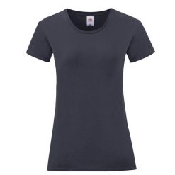 Koszulka Damska Iconic 150. Niebieskie bluzki FRUIT OF THE LOOM, m, bez wzorów, sportowe, bez kołnierzyka, bez ramiączek. Za 28.99 zł.