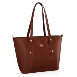 Shopperka skórzana BETLEWSKI BVP-127 brązowa. Brązowe shopper Betlewski, bez wzorów, ze skóry, bez dodatków. Za 429.99 zł.