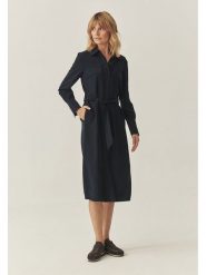 TATUUM Sukienka w kolorze granatowym rozmiar: 42. Niebieskie sukienki Tatuum, na co dzień, bez wzorów, z tkaniny, bez kołnierzyka, bez ramiączek, midi, proste. Za 231.13 zł.