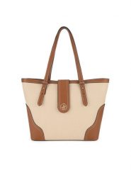 Beverly Hills Polo Club Torebka BHPC-C-010-07 Brązowy. Brązowe shopper Beverly Hills Polo Club, bez wzorów, z tworzywa sztucznego, bez dodatków. Za 219.99 zł.