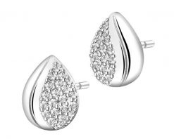 Kolczyki srebrne z cyrkoniami - łezki. Szare kolczyki Apart, z cyrkonią, srebrne. Za 119.00 zł.