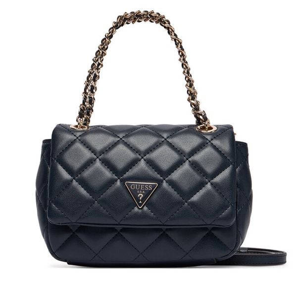 Torebka Guess. Niebieskie torebki klasyczne Guess, z aplikacjami, bez dodatków. Za 494.99 zł.