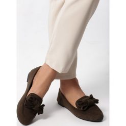Zielone Mokasyny Rylie. Zielone mokasyny Born2be, bez wzorów, bez obcasa. Za 69.99 zł.