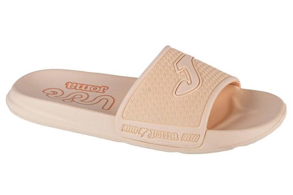 Klapki na basen damskie, S.Island Lady 24 SISLLS. Brązowe klapki Joma, bez wzorów, z materiału, bez obcasa. Za 54.99 zł.