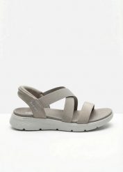 Wsuwane sandały Sketchers. Brązowe obuwie sportowe bonprix, bez wzorów, sportowe, bez obcasa, bez zapięcia. Za 359.99 zł.