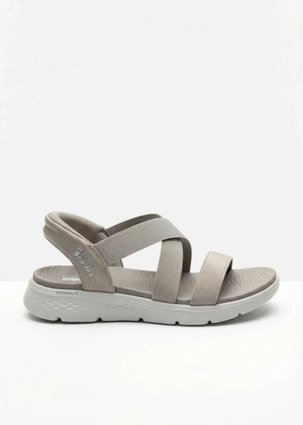 Wsuwane sandały Sketchers. Brązowe obuwie sportowe bonprix, bez wzorów, sportowe, bez obcasa, bez zapięcia. Za 359.99 zł.