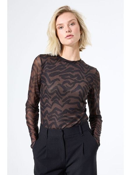 Garcia Koszulka w kolorze brązowym rozmiar: XXL. Brązowe bluzki Garcia, s, bez wzorów, z materiału, bez kołnierzyka, bez ramiączek. Za 114.95 zł.
