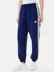 Adidas Spodnie dresowe Essentials 3-Stripes Fleece JX7696 Niebieski Loose Fit. Niebieskie spodnie dresowe Adidas, m, bez wzorów, z dresówki. Za 219.99 zł.