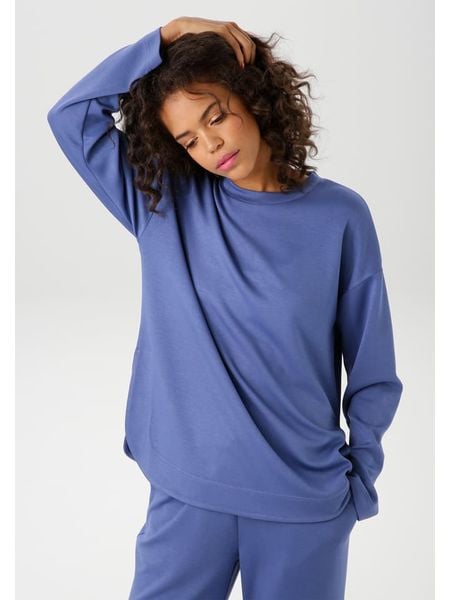 Aniston Bluza w kolorze niebieskim rozmiar: 48. Niebieskie bluzy Aniston, bez wzorów, bez kaptura. Za 59.95 zł.