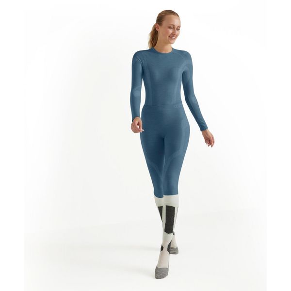 Damskie legginsy Falke Wool-Tech. Niebieskie legginsy Falke, l, bez wzorów, z dzianiny. Za 412.00 zł.
