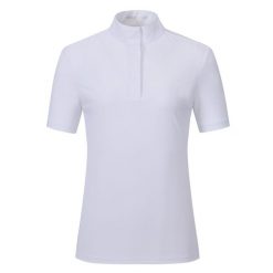 Damska koszulka polo na zawody Euro-Star Isabel. Białe bluzki EURO-STAR, bez wzorów, retro, bez kołnierzyka, bez ramiączek. Za 397.50 zł.