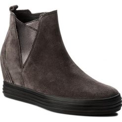 Botki GABOR - 72.671.39 Dark Grey. Szare botki Gabor, bez wzorów, z materiału, bez obcasa, na obcasie, bez zapięcia. W wyprzedaży za 349.00 zł.