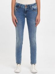 LTB Dżinsy "Molly" - Slim fit - w kolorze niebieskim rozmiar: W25/L34. Niebieskie jeansy LTB, l, z aplikacjami. Za 70.24 zł.