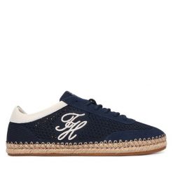 Espadryle Tommy Hilfiger. Niebieskie espadryle TOMMY HILFIGER, bez wzorów, bez obcasa, bez zapięcia. Za 449.99 zł.