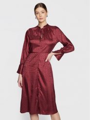 Closet London Sukienka codzienna D8522 Bordowy Regular Fit. Czerwone sukienki Closet London, na co dzień, bez wzorów, z syntetyku, bez kołnierzyka, bez ramiączek, proste. Za 339.99 zł.