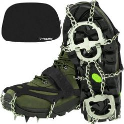 Raczki na Buty Kolce Turystyczne Raki TRIZAND + Etui. Szare trekkingi TRIZAND, trekkingowe. Za 60.90 zł.