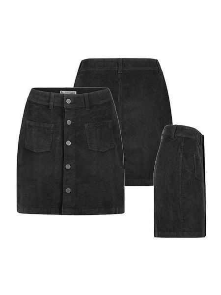 Eight2Nine Spódnica sztruksowa w kolorze czarnym rozmiar: XL. Czarne spódnice Eight2Nine, xl, bez wzorów, prążkowane, mini. Za 113.63 zł.