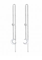 Elli Damskie kolczyki wiszące półksiężyc Moon Astro z kryształem ze srebra próby 925 Sterling Silver. Kolczyki 1 ct. Szare kolczyki Elli, srebrne. Za 137.99 zł.